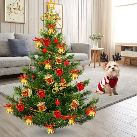 Christmas Tree Decorations Set Plastic Ball Bell Letter Sign Pendant Gift Box For Holiday Party Home Decor Ornaments