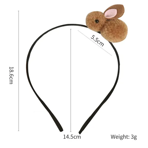 Serre-tête Oreilles de Lapin en Peluche Mignon Pour Enfants Adultes Décoration de Pâques Fête Festival Accessoires Cheveux