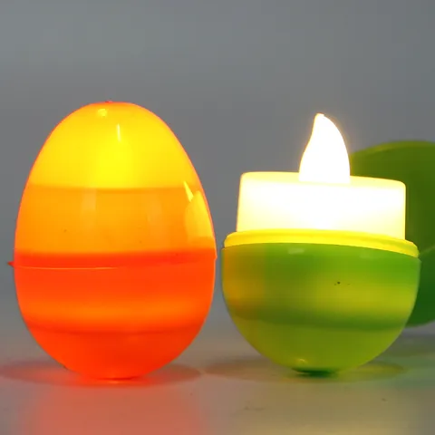 Glowing LED Easter Eggs Plastic Easter Egg Decor For Home Party Scene Layout Multicolor Easter Holiday Supplies
