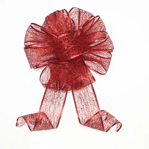 Grote Rode Glitter Kerst Strik Ornament Voor Kerstboom Decoratie Feestelijke Vakantie Huis Hangende Decoratie