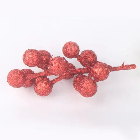 Glitter Artificial Christmas Berry Clusters For Holiday Wreath Christmas Tree DIY Crafts Decoration Home Ornament