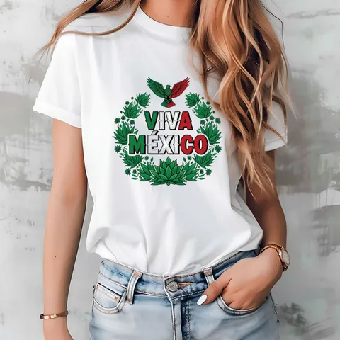 Toppe A Trasferimento Termico Per Il Giorno Dell'Indipendenza Del Messico Temi Viva México Farfalla Rosa Ragazza Chignon Adesivi Per Vestiti Fai Da Te