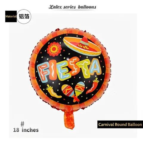 Mexican Independence Day Balloons Viva Mexico Aluminum Film Foil Balloon Fiesta Party Decor