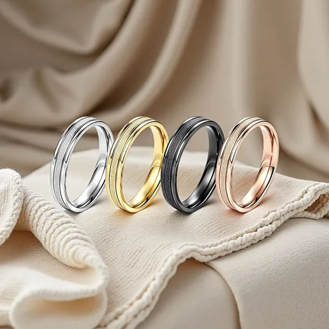 Minimalistische Gematteerde Titanium Stalen Ring Voor Dames Heren Luxe Koreaanse Stijl Kleurecht Eenvoudige Band Unisex Mode Sieraden