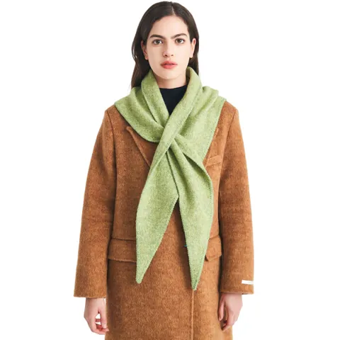 Sciarpa Triangolare in Misto Lana da Donna in Stile Coreano Morbido Caldo Scialle Invernale per Pendolarismo Quotidiano di Moda