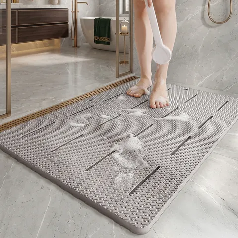 Antislip Badmat Dikke EVA Schuim Drainage Badmat Met Massagegranulaat Voor Douche Vloer Sneldrogend Zacht Flexibel