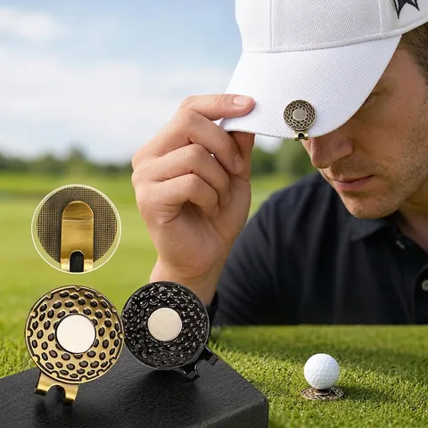 Clip Magnetica Per Cappello Da Golf Marcatore Di Palline Lega Di Zinco Motivo Rotondo Accessorio Sportivo Per Golfista Regalo
