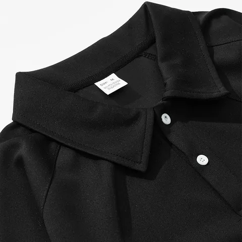 Herren Heavyweight Pullover Sweatshirt Amerikanisch Lässig Polo Revers Langarm Raglanärmel Lockere Passform Top Frühling Herbst
