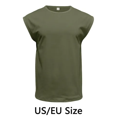 Camiseta de Tirantes Casual para Hombre Sin Mangas Transpirable Corte Holgado Camiseta de Músculo para Entrenamiento Fitness Gimnasio Top Deportivo Color Sólido