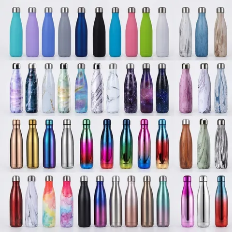 Doppelwandige Vakuumisolierte Edelstahl-Wasserflasche In Cola-Flaschenform Tragbare Auslaufsichere Sportflasche Für Den Außenbereich