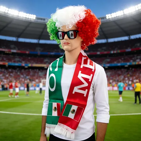 Fußballfan Afro Perücke Schal Sonnenbrille Nationalflagge Thema Zubehör Für Weltmeisterschaft Sport Match Feier Party Supplies