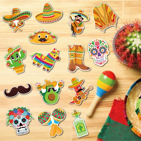 Mexicaanse Dag Van De Doden Schedel Halloween Kerst Onafhankelijkheidsdag Bloemig Zachte Magneet Koelkastmagneten Decoratie