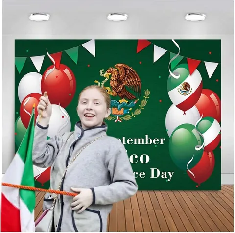 Mexikanischer Unabhängigkeitstag Hintergrund Viva Mexico Banner Für Spanischstämmiges Kulturerbe Monat Party Dekorationen Polyester