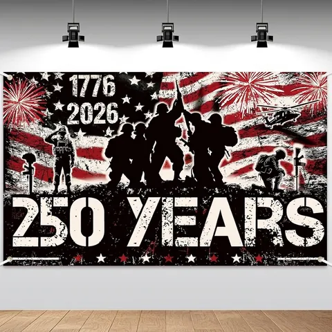 US Herdenkingsachtergrondvlag Amerikaanse Arend Polyester Banner Feestelijke Viering Feest Decoratie