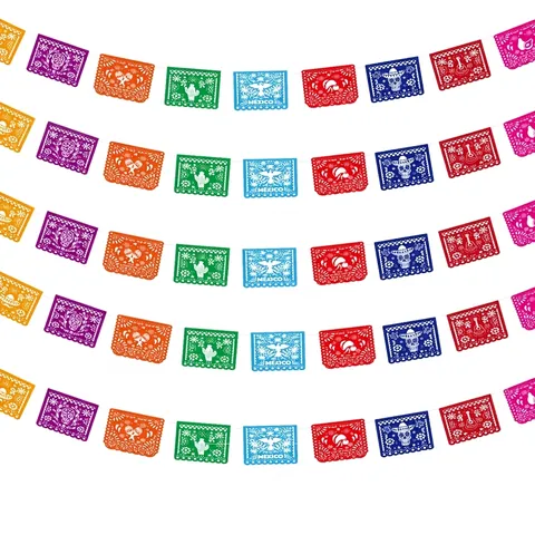 Messicano Festa Decorazioni Papel Picado Banner Giorno Dei Morti Carta Ghirlanda Per Quadrato Folk Stile Festival Celebrazione