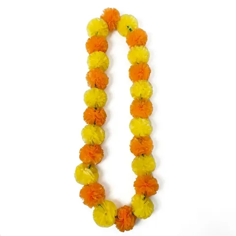 Artificial Marigold Garland Plastic Flower Leis For Mexican Day Of The Dead Halloween Wedding Decoration Party Supplies