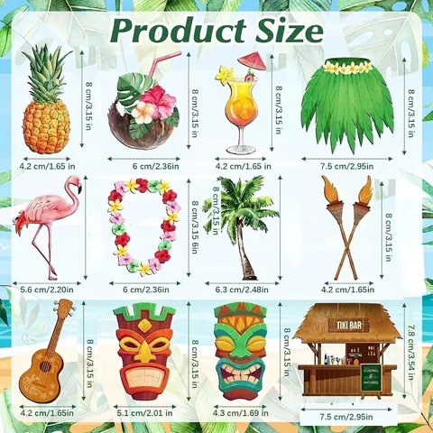 Decorazioni Appese in Legno per Carnevale Messicano Cinco De Mayo Festa Tropicale Fenicottero Palma Tiki Ornamenti in Legno