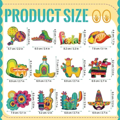 Cinco De Mayo Holzdekoration Mexikanische Fiesta Karneval Zubehör Kaktus Lama Gitarre Sombrero Ornamente Haus Baum Dekor