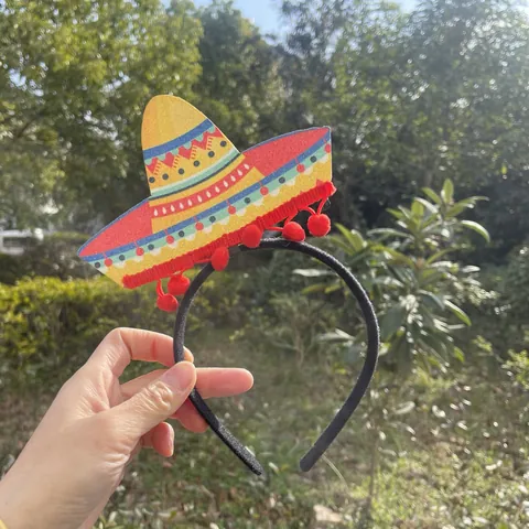 Mexikanisches Cinco De Mayo Sombrero Stirnband Party Requisiten Für Geburtstagsfeier Dekorativer Mini Hut Mehrfarbiger Festlicher Kopfschmuck
