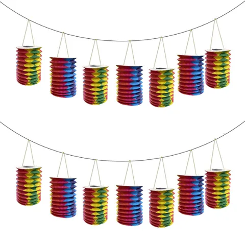 Lanterne di Carta a Fisarmonica per Fiesta Messicana Banner Appesi Colorati Ghirlanda Pieghevole per Decorazioni per Feste di Compleanno Matrimonio