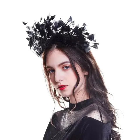 Carnival Party Feather Headband For Women Funny Masquerade Hairband New Year Festival Fancy Dress Headpiece Costume Accessories