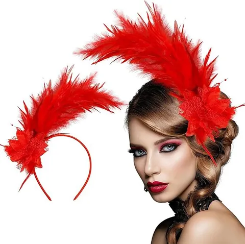Handgefertigtes Feder Stirnband Fascinator Für Damen Halloween Karneval Party Haarschmuck Bühnenperformance Luxuriöser Kopfschmuck