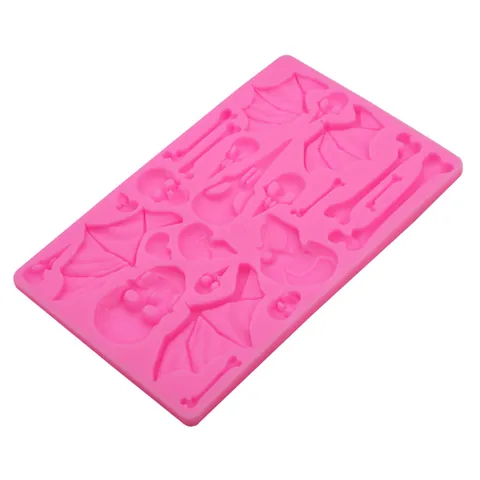 Halloween Schedel Botten Vleugels Fondant Siliconen Vorm DIY Chocoladetaart Decoreren Bakgereedschap Voor Halloween Feest