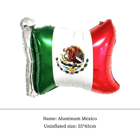 USA Mexico Vlag Aluminiumfolie Ballonnen Ster Hart Vorm Voor Onafhankelijkheidsdag Carnaval Feestdecoraties Patriotische Viering