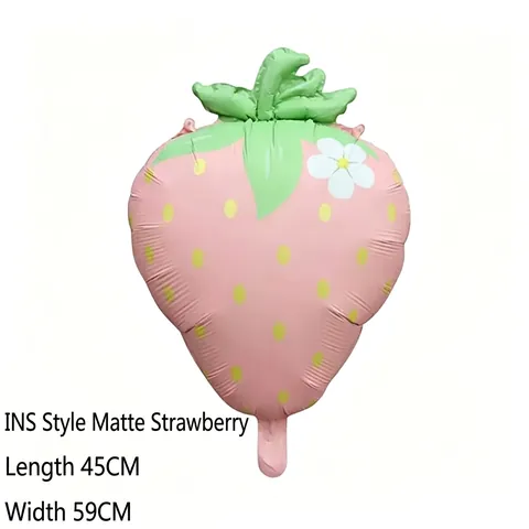 Obst Gemüse Folienballons Sommer Party Dekorationen Cartoon Erdbeere Wassermelone Form Aluminiumfolie Ballons Für Kinder Geburtstag Event Requisiten