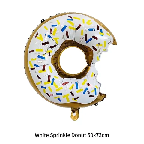 Ballons en Feuille d'Aluminium Thème Donut Doux Ballons en Forme de Nourriture pour Carnaval Mexicain Décorations de Fête d'Anniversaire Célébration