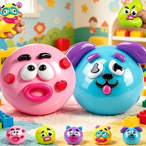 Hond Gezichtsruil Squishy Langzaam Stijgend Speelgoed TPR Zacht Knijpspeelgoed Stressverlichting Grappig Hondencadeau