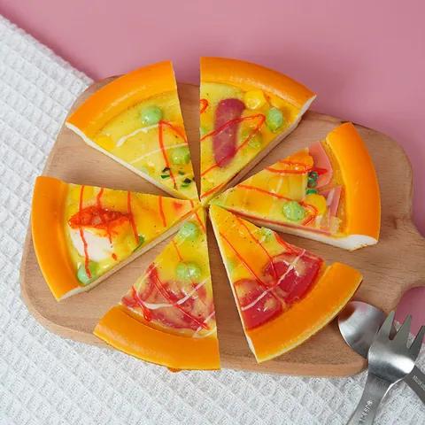 Simulatie Kaaspizza Model PU Driehoekige Plakjes Namaakvoedsel Voor DIY Haarspelden Accessoires Poppenhuis Keuken Speelgoed Eten Decor