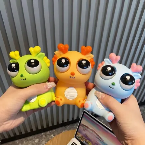Oog Pop Draak Squishy Speelgoed Stressverlichting Sensorisch Knijpspeelgoed Voor Volwassenen Tieners Cartoon Dier Cadeau