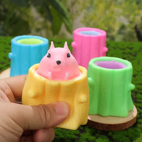 Christmas Explosions Squeeze Puff Bubble Decompression Toy Cartoon Pinch Rebound Doll Decompression Vent Vinyl Toy