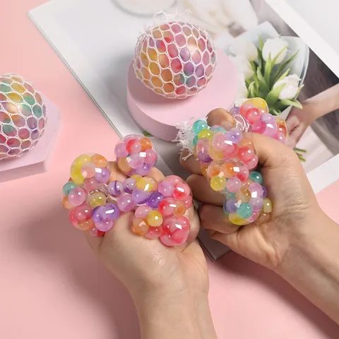 Creatieve Kleurrijke Waterparel Druif Stressbal Squishy Speelgoed Voor Kinderen Volwassenen Anti-Angst Sensorisch Fidget Speelgoed Kantoor Bureau Decoratie