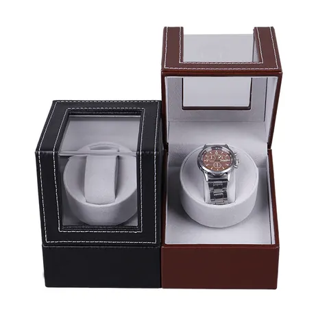 Rotor de Reloj Individual Automático para Relojes Mecánicos con Motor Silencioso Mabuchi Cuero PU Caja de Fibra de Carbono con LED