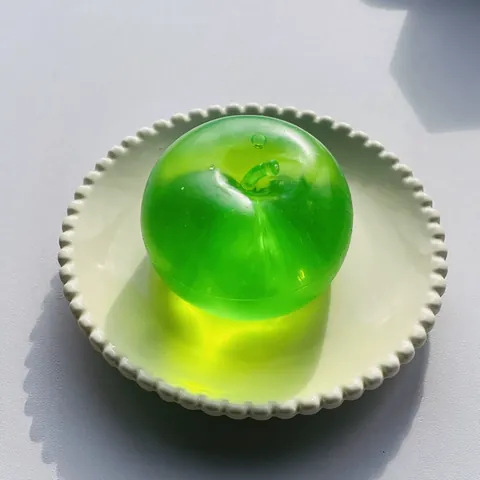 Giocattolo Squishy Trasparente al Maltosio Antistress Spremi Giocattolo Forma Mela Limone Medusa Gelato Paillettes Perlate TPR per Bambini Adulti