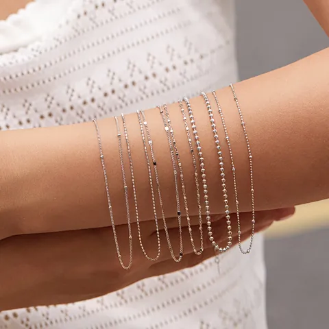 925 Sterlingsilber Schimmernde Halskette Für Damen Minimalistische Schlüsselbein Einfache Kette Schmuck Eleganter Hochzeit Bankett Zubehör