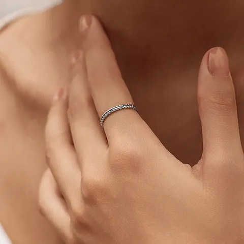 Vintage 925 Sterling Silver Wheat Ear Ring For Women Retro Oxidized Band Ring Literary Stackable Finger Jewelry Minimalist Gift