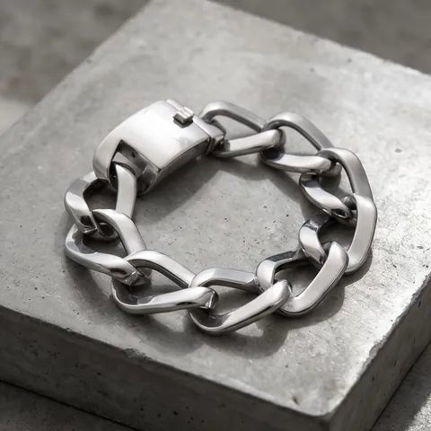 Hip Hop Herren Titanstahl Panzerarmband Quadratische Linie Vakuumgalvanisiert Industrie Minimalistisch Dicke Kette Handschmuck Geschenk