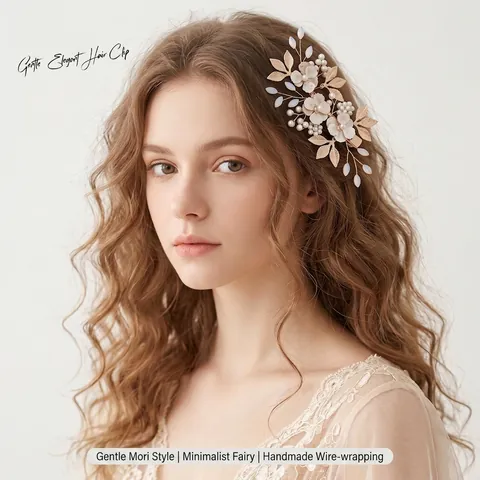 Pinza Para El Pelo De Flor Hecha A Mano Aleación Imitación Perla Artificial Diamantes De Imitación Boda Novia Tocado Accesorio Fiesta Mujeres