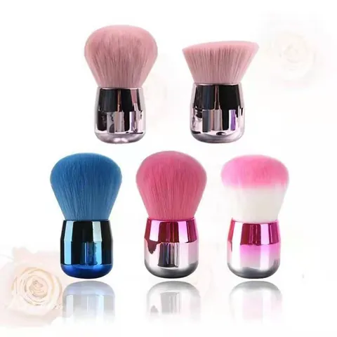 Mushroom Head Makeup Brush Soft Synthetic Fiber Portable Face Powder Blush Foundation Brushes Round Handle