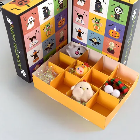 Halloween Thema Prikspel Lege Geschenkdoos Cartoon Kartonnen Dozen Voor Halloween Party Traktaties En Gunsten Feestelijke Cadeauverpakking