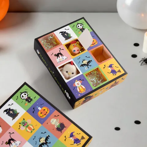 Halloween Thema Prikspel Lege Geschenkdoos Cartoon Kartonnen Dozen Voor Halloween Party Traktaties En Gunsten Feestelijke Cadeauverpakking