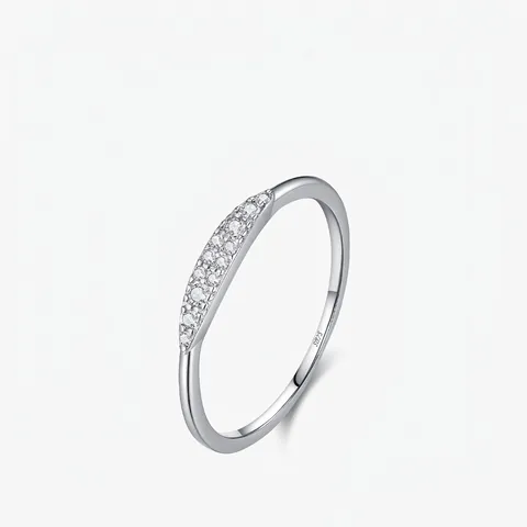 Anillo de Moissanita de Plata de Ley 925 MODIAN para Mujer Color D VVS1 Certificado GRA Diseño de Nicho Minimalista Joyería de Lujo de Regalo