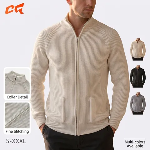 Herren Langarm Strick Poloshirt Polyester Waffelstruktur Knopfleiste Casual Business Vintage Stil Top