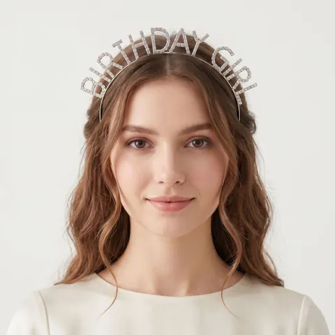 Strass Birthday Girl Stirnband Metall Kristall Geburtstagsparty Haarreif Mode Brautschmuck Für Frauen Mädchen