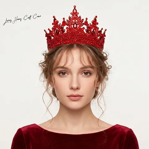 Barock Luxus Krone Tiara Für Frauen Legierung Strass Kristall Perlen Vintage Braut Hochzeit Bankett Party Haarschmuck