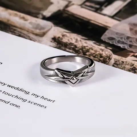 Bague Étoile à Cinq Branches en Acier Titane Rétro pour Hommes Femmes Bijoux Punk Hip Hop en Acier Inoxydable Poli Géométrique
