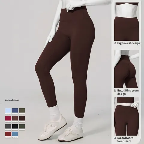 Damen Yoga Leggings Mit Hoher Taille Und Po-Lifting Nylon Elasthan Atmungsaktiv Eng Anliegend Fitness Training Laufen Sporthose
